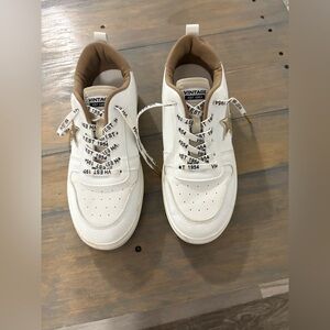 Vintage Havana Aura Camel and Gold Star Sneakers size 7.5 7 1/2